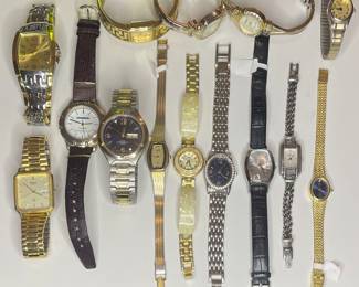 Men’s & womens watches: Jules Jurgenson, Seiko, Timex, Anne Klein, Orient, Peek & Peck, Arnex 