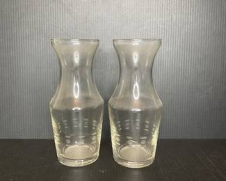 Vintage glass carafes 