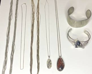 Sterling silver and pewter necklaces & bracelets 