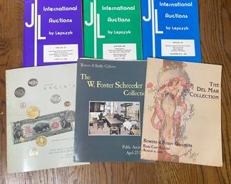 Bowers & Ruddy and International Auctions coin auction books vintage 