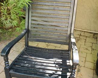 Black wood rocker