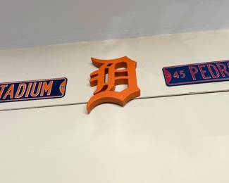 Old English Detroit “D”
Tiger stadium street sign
Pedro Martinez street sign
Boston Red Sox