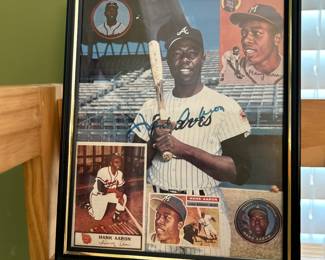 Hank Aaron signed memorabilia