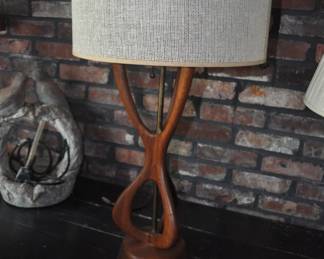 Wonderful MCM Wooden Lamp