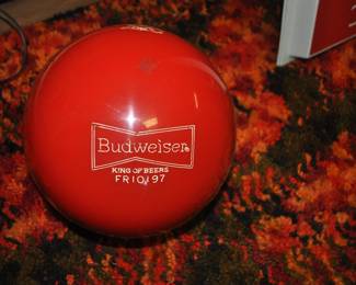 Budweiser Bowling Ball, Never been bored.