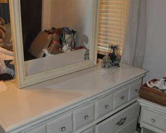 White Dresser with Mirror