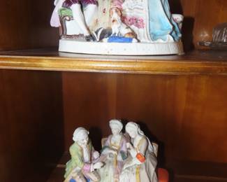 Two porcelain bookends.
