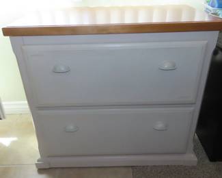 One of two matching two drawer lateral filing cabinets.