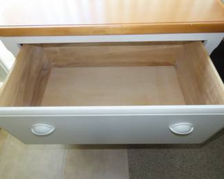 One of two matching two drawer lateral filing cabinets.