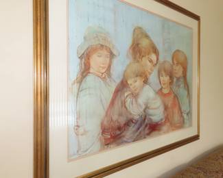 Large Edna Hibel print.