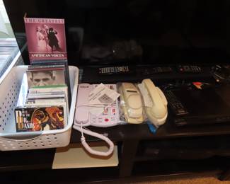 Cds and phones.