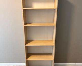 77 TallAdjustable5ShelfBookcaseLightWoodFinish