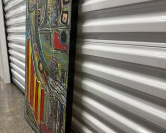 115 DavidMampel2018AbstractPaintingFutureManSigned