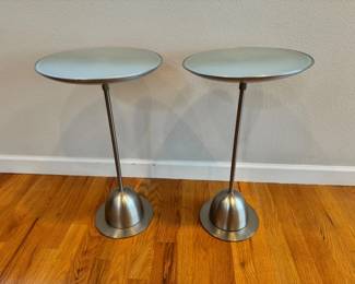 27 PairofUmbraScopeAdjustableSideTablesGlassTop