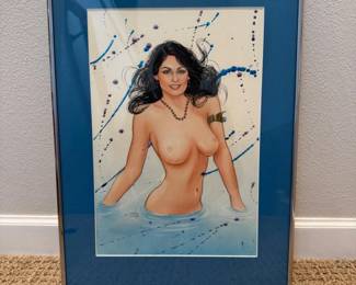 86 CoreyWolfeOriginalNudeWomanPaintingSigned