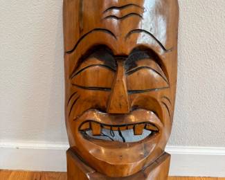 48 HandCarvedWoodenMaskMexicoFolkArt