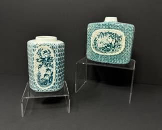 58 PairofBjornWiinbladStyleNymolleCeramicVasesFiguralDesign