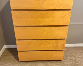79 Modern6DrawerDresserLightWoodVeneerMALMStyle
