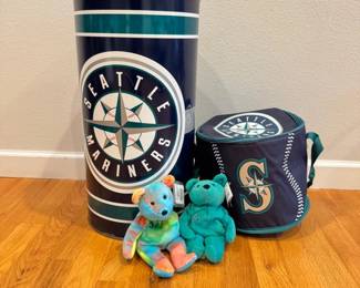 108 SeattleMarinersCollectiblesBammersBearsCoolerBagMetalBin