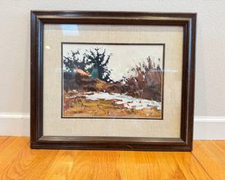 19 TakeHamaTakejiroHamaGouachePaintingSpringThawSigned