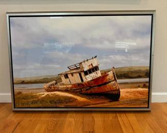 37 LargeFramedPrintOfTheIconicPointReyesAbandonedBoat
