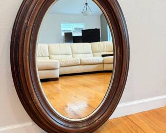 51 RomaCollectionOvalWallMirrorwWoodFrame