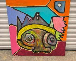 128 DavidMampel2018AbstractPaintingAddictionSigned