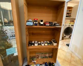 Wood Boxes with Collector cars displayed on them