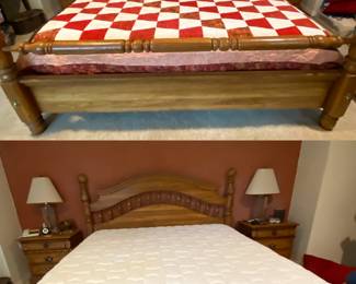 king bed Headboard and mattress