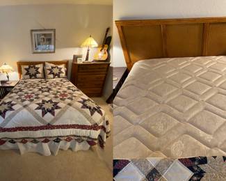 queen headboard and frame with Full Mattress