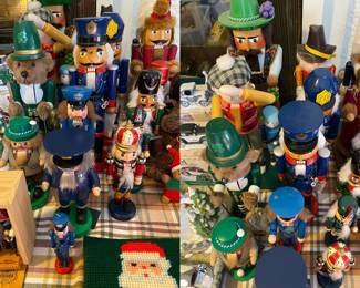  Numerous Nutcrackers Holiday, Police and international ones.  Various sizes very small to Largel