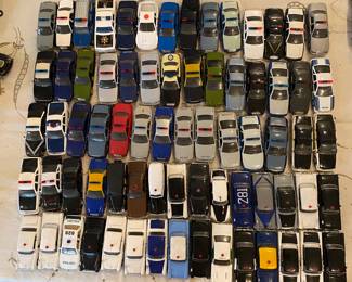 hundreds of scale1:43 police & Sheriff's cruisers