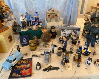 Emmitt Kelly Jr's; bears and other Law Enforcement figurines