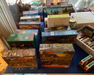 game room includes a lot of puzzles and cards and other games.  we also have a very vintage Monopoly game.