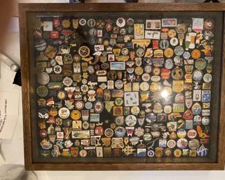 Display Case full of Collectable Pins