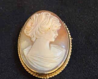 14K Gold CameoPendant
