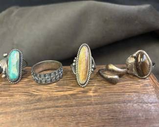 Sterling And Other Stone Rings