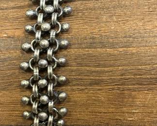 Taxco Wide Dot Weave Sterling Bracelet And Ring