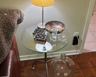 Glass Top Side Table