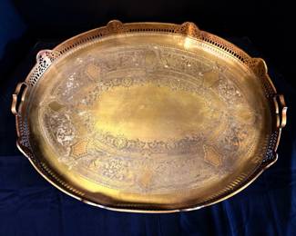 Large Brass Serving Tray