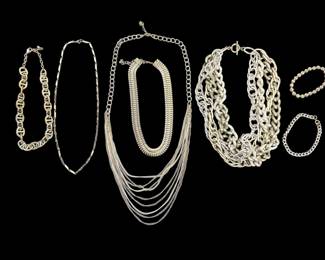 Chunky Silver Toned Jewelry 