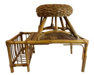 Bamboo Bed Or Lap Tray Woven Stool 
