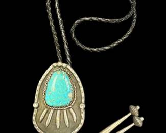 Native Sterling Bolo Tie 57.19g 