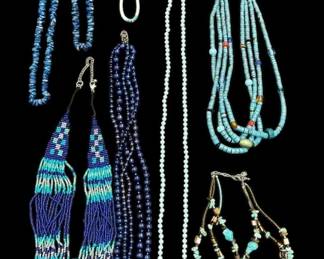 Variety Of Blue Necklaces
