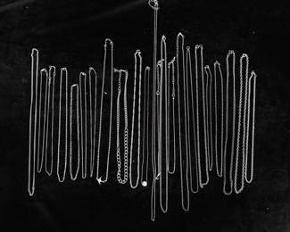 Collection Of Silver Toned Chain Necklaces