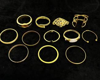 Gold Toned Bracelets And Bangles