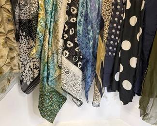 Womens Scarves In Black, White, Blue,  Green 