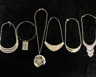 Chunky Silver Toned Necklaces 