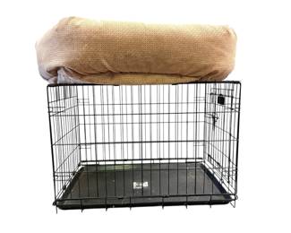 Precision Wire Dog Cage With Dog Bed