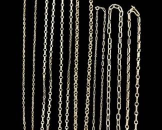 7 Sterling Silver Necklaces 104.67g 